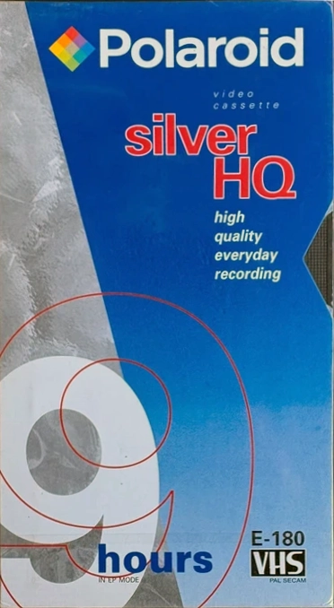 VHS, Video Home System Polaroid HQ 180 "Silver" Type I Normal Europe