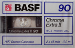 Compact Cassette BASF Chrome Extra II 90 "Large Window" Type II Chrome 1989 Europe