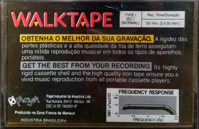 Compact Cassette Leader Walktape 60 Type I Normal 1992 Latin America