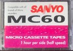 Microcassette Sanyo 60 Type I Normal Unknown Country