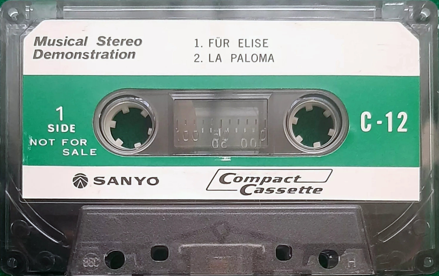 Compact Cassette Sanyo 12 Demonstration Tape Japan