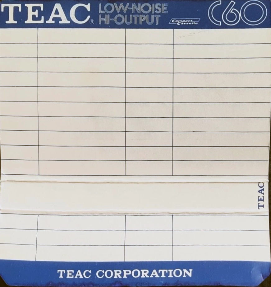 Compact Cassette Teac 60 Type I Normal 1977 Japan