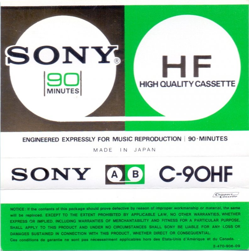 Compact Cassette: Sony  - HF 90