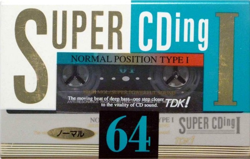 Compact Cassette TDK Super CDing 1 64 "SCD1-64A" Type I Normal 1993 Japan
