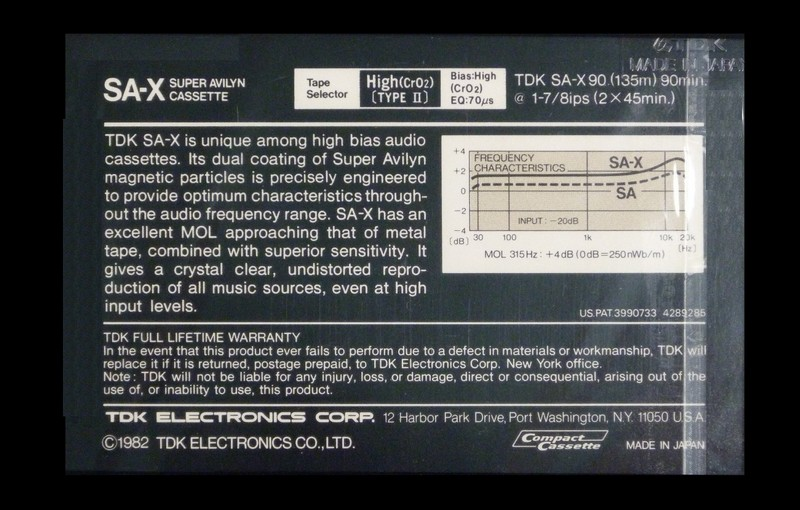 Compact Cassette: TDK  - SA-X 90