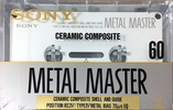 Compact Cassette Sony Metal Master 60 Type IV Metal 1990 Europe