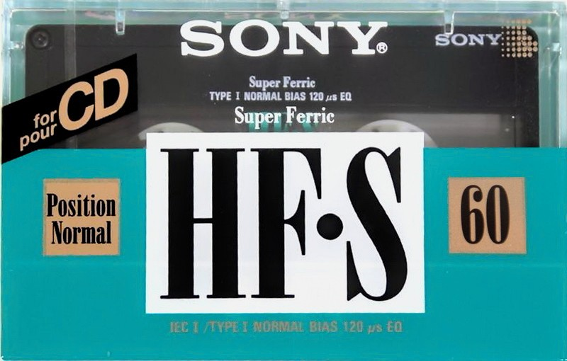 Compact Cassette Sony HF-S 60 Type I Normal 1992 Europe