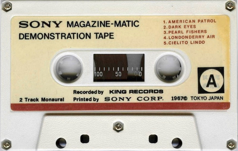 Compact Cassette Sony 60 "Magazine-Matic" Demonstration Tape 1967 Japan