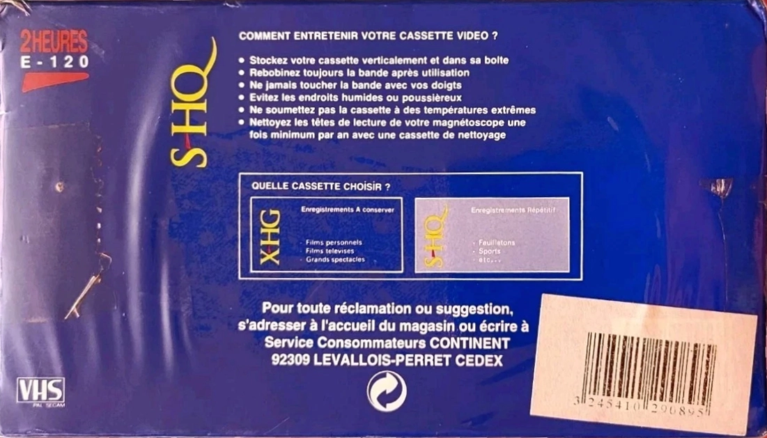 2 pack Continent / Continente 120 "S-HQ" Type I Normal 1985 France