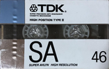 Compact Cassette TDK SA 46 "SA-46G" Type II Chrome 1988 Japan