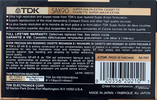 Compact Cassette TDK SA-X 90 Type II Chrome 1989 North America