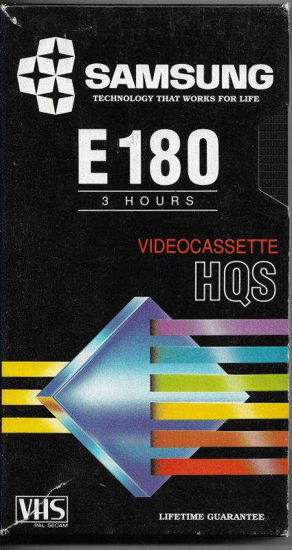 VHS, Video Home System Samsung HQS 180 Type I Normal 1992 Europe
