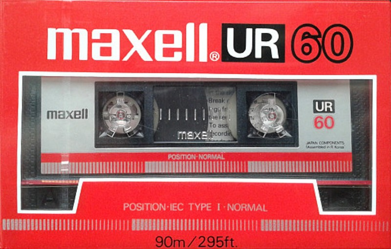 Compact Cassette Maxell UR 60 Type I Normal 1986 USA