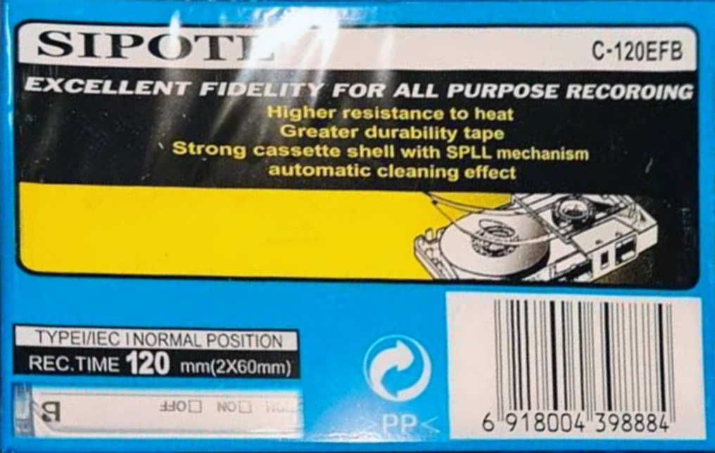 Compact Cassette Sipote EF 120 "C-120EFB" Type I Normal Europe