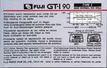 Compact Cassette Fuji GT-I 90 Type I Normal 1982 Europe