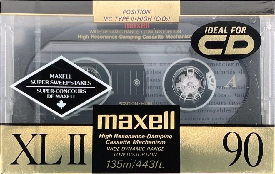 Compact Cassette Maxell XLII 90 Type II Chrome 1990 North America