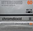 Compact Cassette Intersound 60 Type II Chrome 1984 Europe