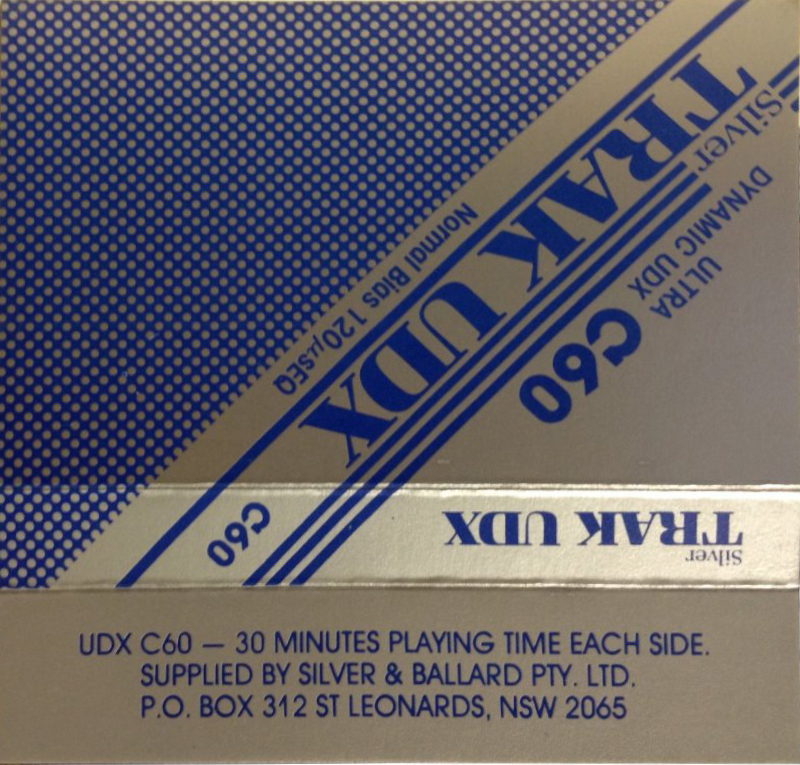 Compact Cassette Silver 60 "TRAK UDX" Type I Normal Australia