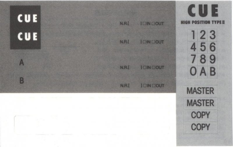 Compact Cassette TDK CUE 54 "CUE-54BK" Type II Chrome 1989 Japan