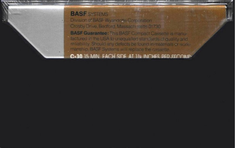 Compact Cassette BASF SK 30 Type I Normal 1973 USA