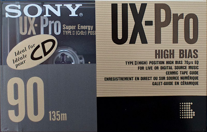 Compact Cassette Sony UX-Pro 90 Type II Chrome 1990 North America
