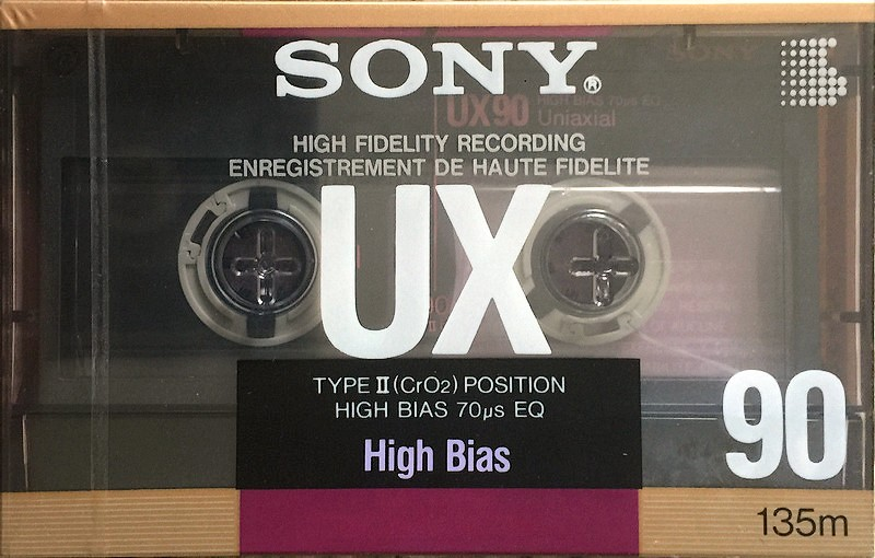 Compact Cassette Sony UX 90 Type II Chrome 1988 North America