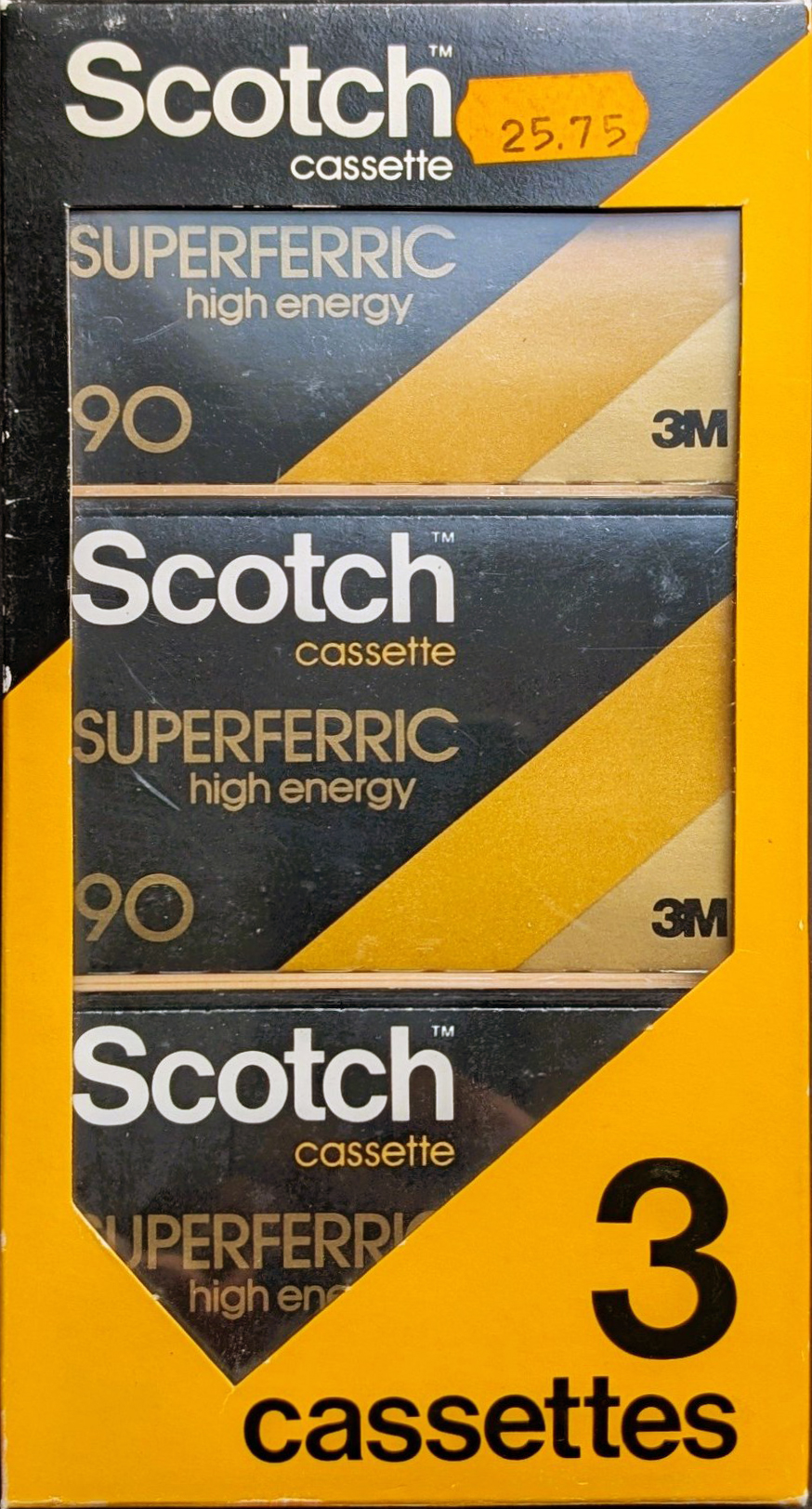 3 pack Scotch Superferric 90 Type I Normal 1982 Europe