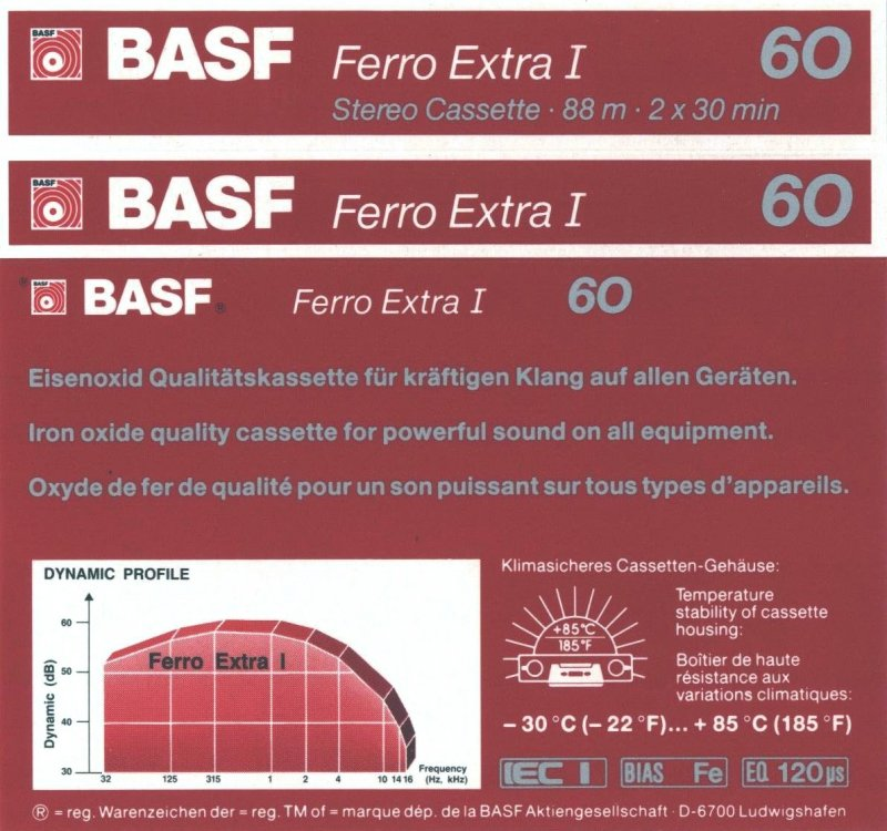 Compact Cassette: BASF  - Ferro Extra I 60