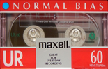 Compact Cassette Maxell UR 60 Type I Normal 1992 North America