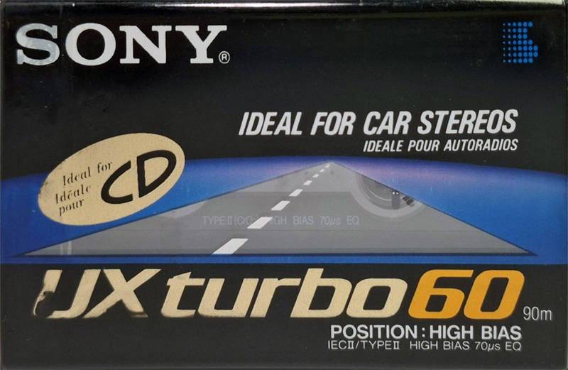 Compact Cassette Sony UX turbo 60 "UX-S60TB" Type II Chrome 1990 Japan