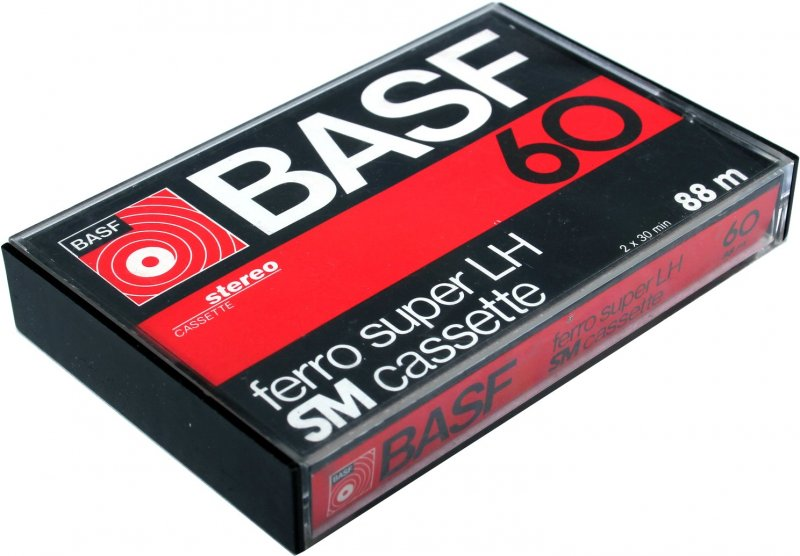 Compact Cassette BASF Ferro Super LH 60 "Rectangular Window" Type I Normal 1978 Germany