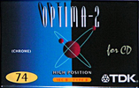 Compact Cassette TDK Optima 74 Type II Chrome 2001 Europe