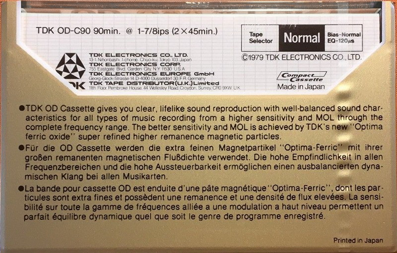 Compact Cassette: TDK  - OD 90