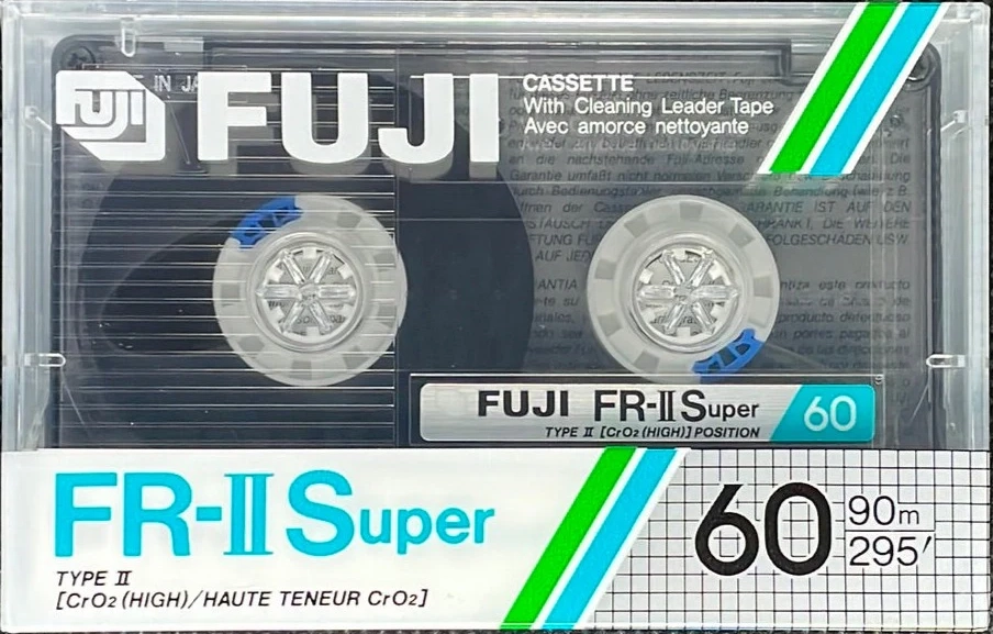 Compact Cassette Fuji FR-II Super 60 Type II Chrome 1988 North America