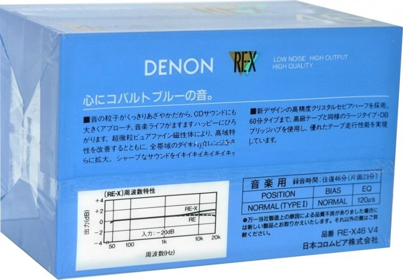 4 pack Denon RE-X 46 Type I Normal 1987 Japan