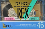 4 pack Denon RE-X 46 Type I Normal 1987 Japan