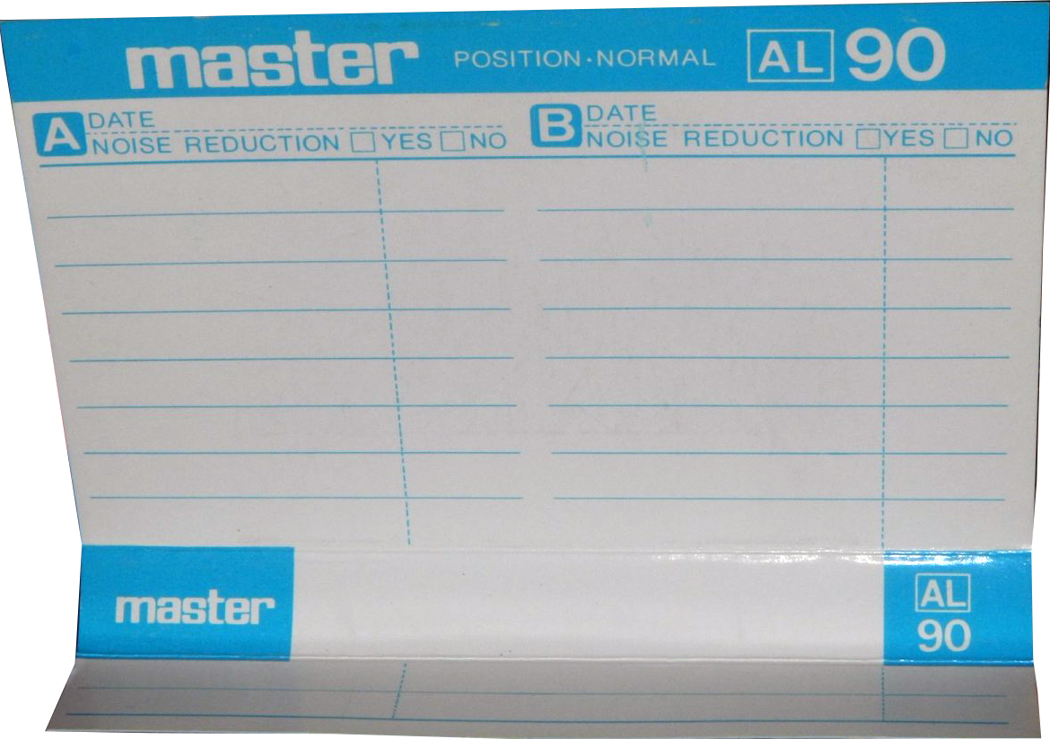 Compact Cassette Master AL 90 "no data" Type I Normal 1983 Worldwide