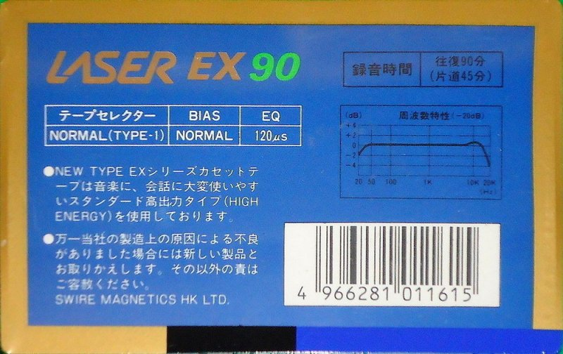 Compact Cassette Laser EX 90 Type I Normal 1988 Japan