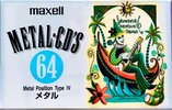 Compact Cassette Maxell Metal CD's 64 "MCDS-64J" Type IV Metal 1995 Japan