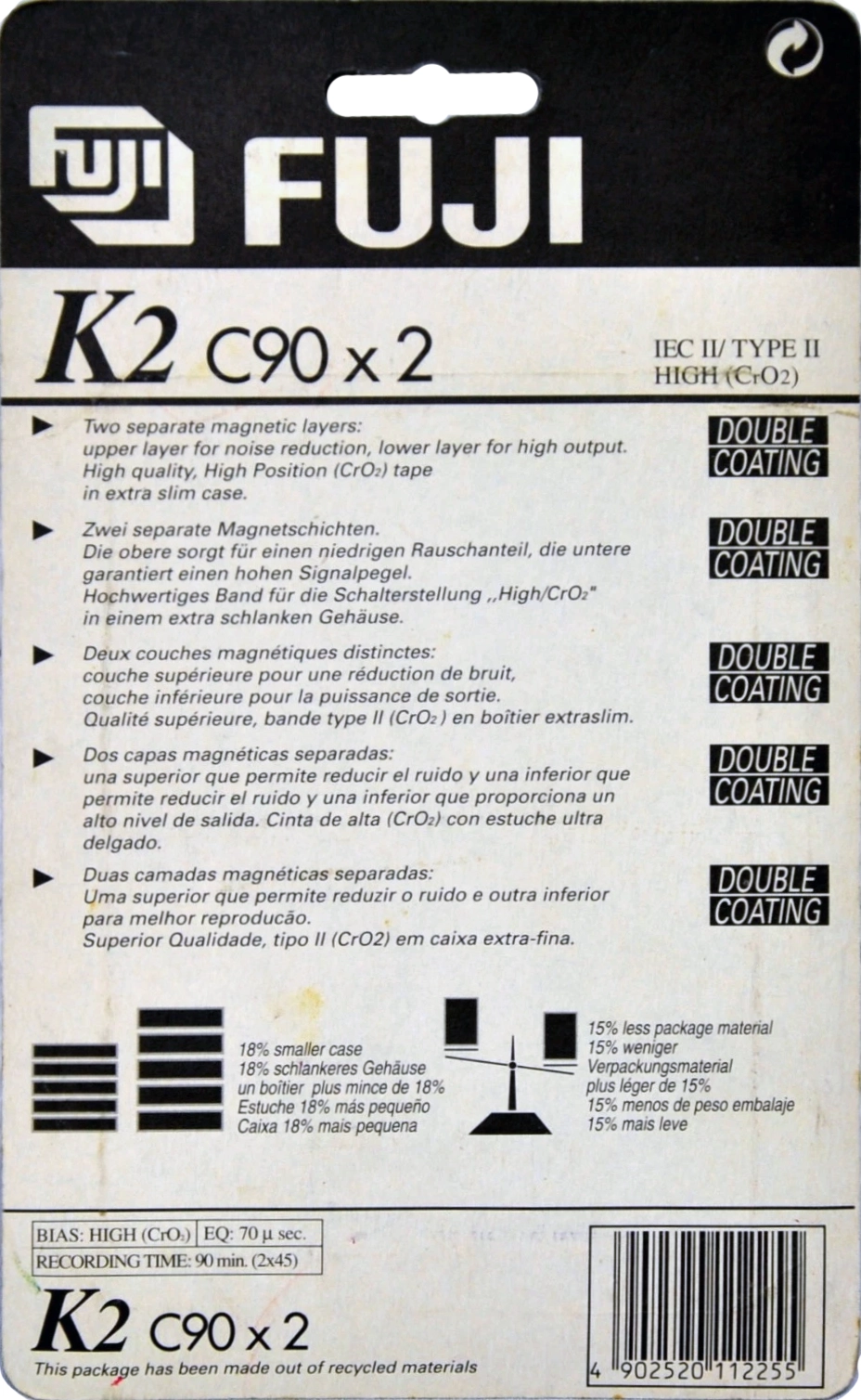 Blister Fuji K2 90 Type II Chrome 1995 Europe