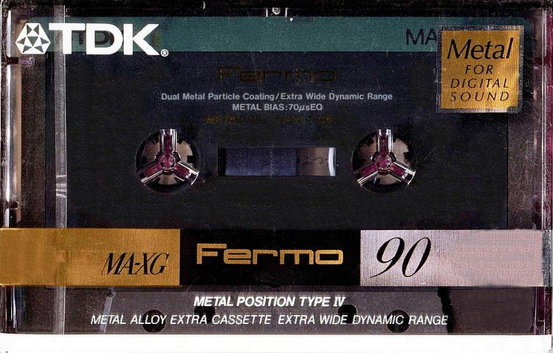 Compact Cassette TDK MA-XG 90 "MA-XG90F Fermo" Type IV Metal 1990 Japan