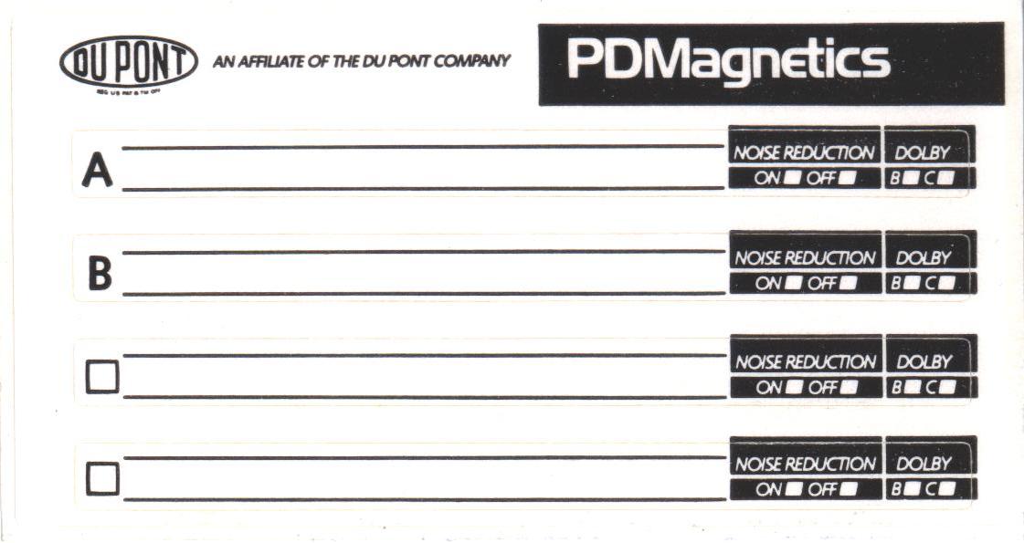Compact Cassette PDM Tri-Oxide Ferro 90 "HG" Type I Normal 1983 Europe
