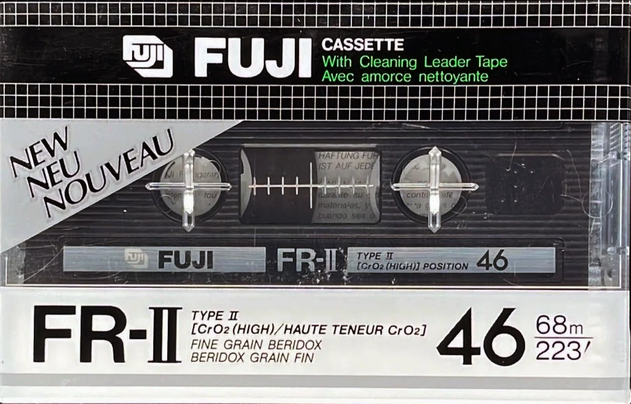 Compact Cassette Fuji FR-II 46 Type II Chrome 1982 Europe