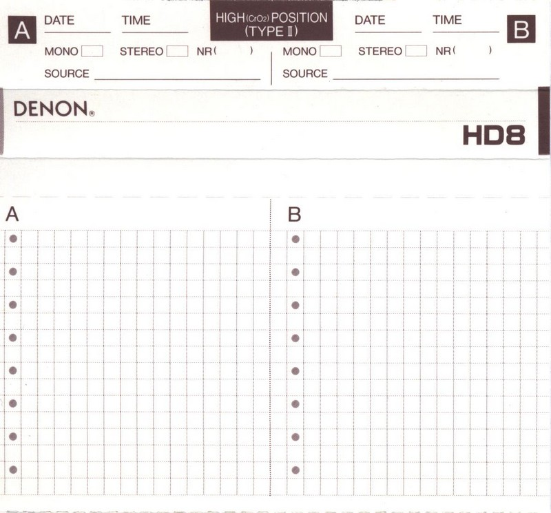 Compact Cassette: Nippon Columbia / Denon Denon - HD8 100