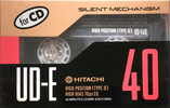 Compact Cassette Hitachi UD-E 40 Type II Chrome 1988 Japan