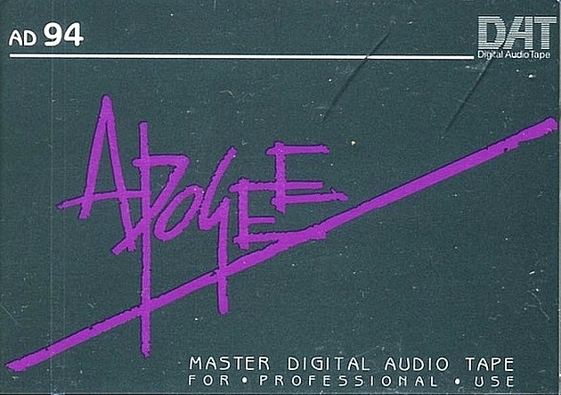 Digital Audio Tape Apogee AD 94 Type IV Metal 1993 USA