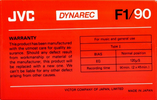 Compact Cassette JVC Dynarec F1 90 Type I Normal 1983 Worldwide