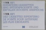 Compact Cassette VIVA HIFI Superferro 90 Type I Normal 1985 France, Germany