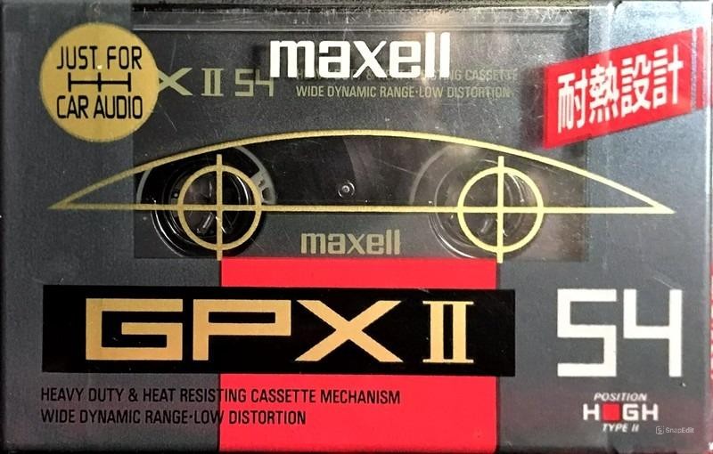 Compact Cassette Maxell GPX 54 Type II Chrome 1992 Japan