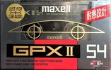 Compact Cassette Maxell GPX 54 Type II Chrome 1992 Japan